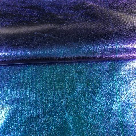 Mermaid Metallic on Jersey Polyester Bodre Fabric Foil 